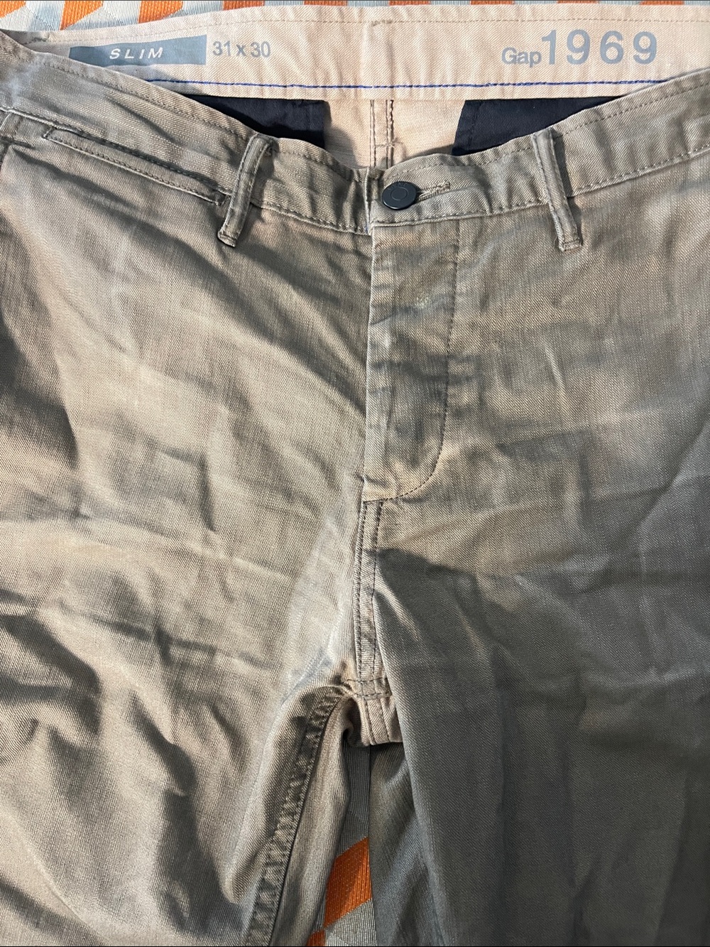 Gap 1969 Slim Men's Chinos in Olive Green